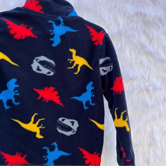 Toddler Boys Dino Glacier Fleece Half Zip Pullover - Tidal 2T - Picture 9 of 15